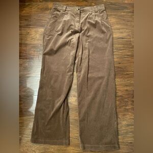 Halara High Waist Brown Corduroy Trousers Size M